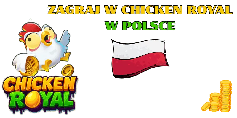 Chicken Royal Polska – obrazek z monetami i flagą